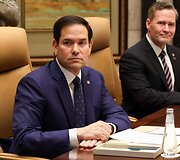 Marco Rubio derybose Saudo Arabijoje