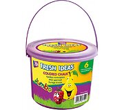 Kreida pie&scaron;imui ant asfalto JUMBO, CoolForSchool, 5 sp., 15 vnt., apvali, kibirėlyje