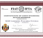 FIAT IFTA sertifikatas