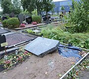 Praūžusi audra nusiaubė ir Panevėžio kapines