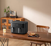 Per 15 minučių &bdquo;Xiaomi Dual Zone Air Fryer 10L&ldquo; i&scaron;sprendžia amžiną klausimą &bdquo;ką &scaron;iandien valgyti&ldquo;?  