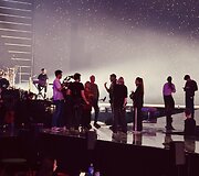 Sumai&scaron;tis M1 muzikos apdovanojimų repeticijų metu