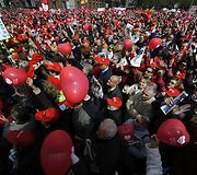 Akimirka i&scaron; protesto akcijos.