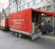 Cheminių incidentų likvidavimo priekaba.