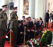 Atsisveikinimas Prezidentūroje su L.Kaczynskiu