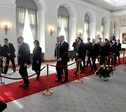 Atsisveikinimas Prezidentūroje su L.Kaczynskiu