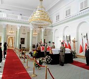 Atsisveikinimas Prezidentūroje su L.Kaczynskiu