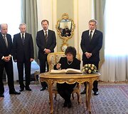 Atsisveikinimas Prezidentūroje su L.Kaczynskiu