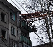 Griūdamas kranas visi&scaron;kai sugriovė butą penktajame auk&scaron;te.