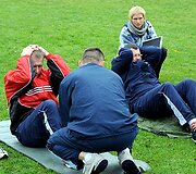 Kariuomenės vadas Arvydas Pocius i&scaron;laikė fizinio parengtumo testą.