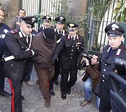 Vedamas sulaikytasis Pasquale Russo.