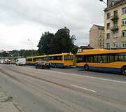 Dėl potvynio ir nuo&scaron;liaužos sutriko visuomeninio transporto eismas.