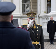 Ceremonija prie Kra&scaron;to apsaugos ministerijos