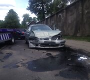 Avarija ties smegduobe Rasų gatvėje