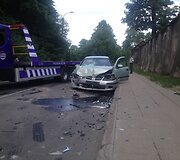 Avarija ties smegduobe Rasų gatvėje