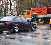 Avarija Drujos ir Rasų gatvių sankryžoje Vilniuje