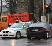 Avarija Drujos ir Rasų gatvių sankryžoje Vilniuje