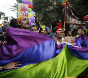 Naujajame Delyje žygiavo kovotojai už homoseksualų teises