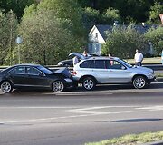 Tūkstantmečio gatvėje susidūrė keturi automobiliai