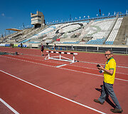 Tel Avivo stadionas, kuriame grumsis ir Lietuvos lengvaatlečiai