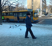 Sugedęs autobusas sustabdė troleibusus