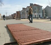 Balkono dalis ant žemės