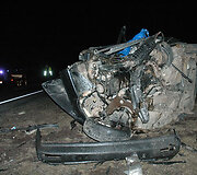 Automobilis VW Jetta po avarijos