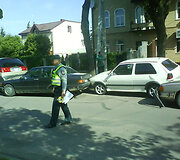 Avarija Kaune, P.Dovydaičio g.