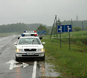 Policija avarijos vietoje