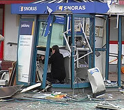 Susprogdintas banko kioskelis