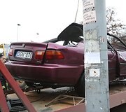 Į krantą i&scaron;keltas automobilis