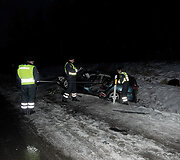 Policija matuoja avarijos vietą