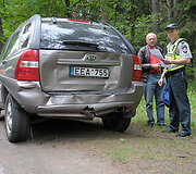Apgadintas automobilis &bdquo;Kia&ldquo;