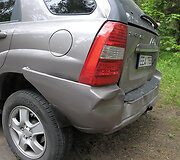 Apgadintas automobilis &bdquo;Kia&ldquo;