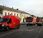 Lenkų ugniagesiai per Ukmergę važiuoja namo