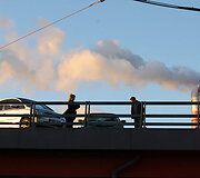 Vilnius, Tūkstantmečio g., ant viaduko Lazdynų link
