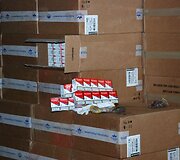 Kontrabandinių cigarečių sandėlis