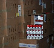 Kontrabandinių cigarečių sandėlis