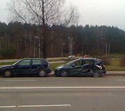 Avarijos vieta i&scaron; ryto
