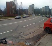 Avarijos vieta i&scaron; ryto