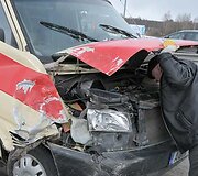 Į avariją patekęs ligoninės automobilis