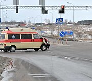 Į avariją patekęs ligoninės automobilis