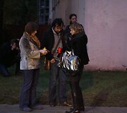 Akcijos akimirka prie Generalinės ir Vilniaus apygardos prokuratūros pastato