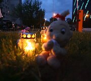 Akcijos akimirka prie Generalinės ir Vilniaus apygardos prokuratūros pastato