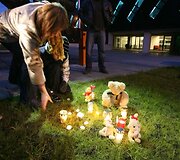 Akcijos akimirka prie Generalinės ir Vilniaus apygardos prokuratūros pastato