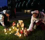 Akcijos akimirka prie Generalinės ir Vilniaus apygardos prokuratūros pastato
