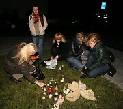 Akcijos akimirka prie Generalinės ir Vilniaus apygardos prokuratūros pastato
