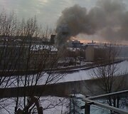 Gaisras kilo sostinės centre.