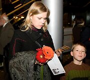 Aktorė Aldona Vilutytė su sūnumi