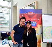 Laimėtojo Tomo Aminovo kelionės į &bdquo;Euroviziją&ldquo; akimirka